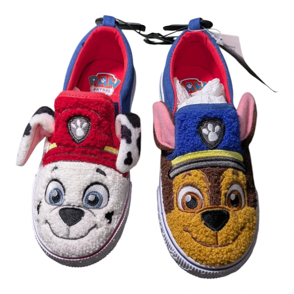 Paw Patrol Toddler Kids Slip-On Sneakers Size 12 Chase and Marshall NWT